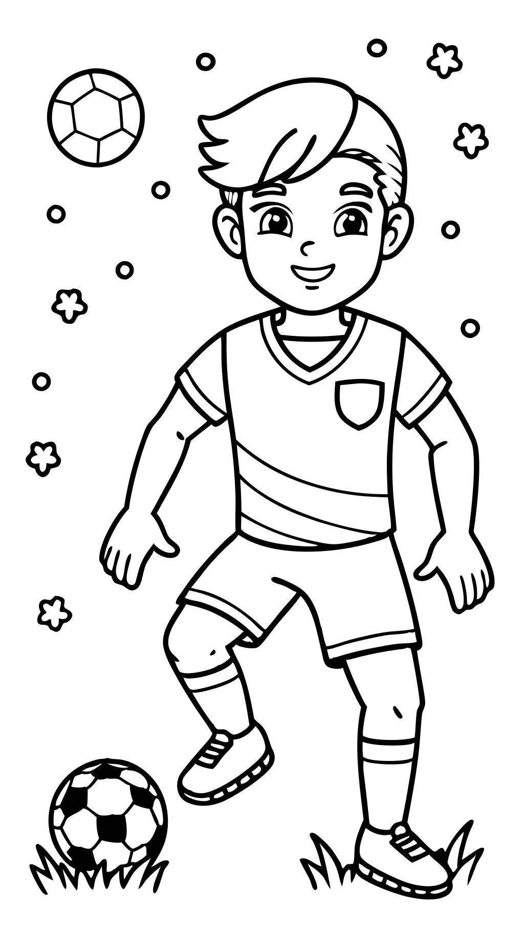 soccer player coloring page